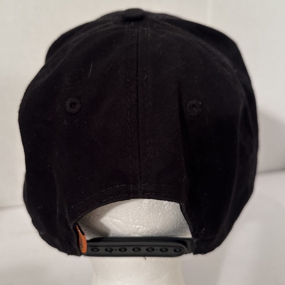 Jagermeister Hat Black Snapback Embroidered Gold Logo Adjustable Cap - Picture 3 of 8